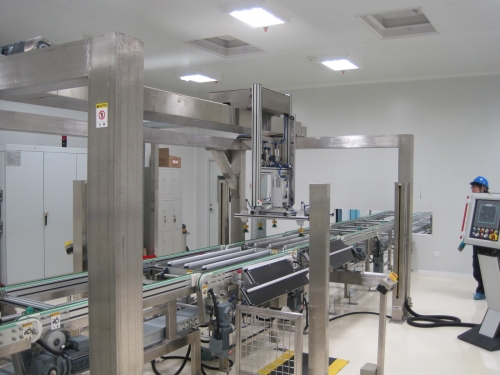 Semiautomatic PVB assembly line